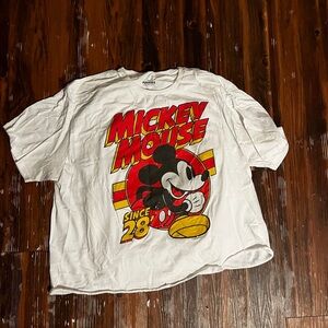Target Mickey Mouse Graphic Tee - White with Red & Yellow Print